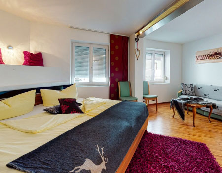 schlafzimmer ferienwohnung gletscherblick kaunertal